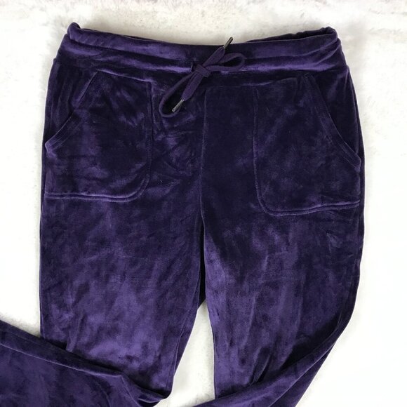 32 DEGREES HEAT Purple Velour Joggers SMALL - Picture 4 of 7